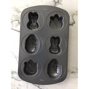 Wilton Easter Baking Mini Cake Pan Eggs Bunny Tulips